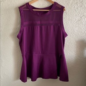 Merona Purple peplum blouse